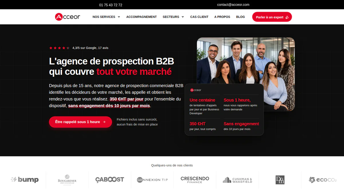 Page d'accueil d'Acceor