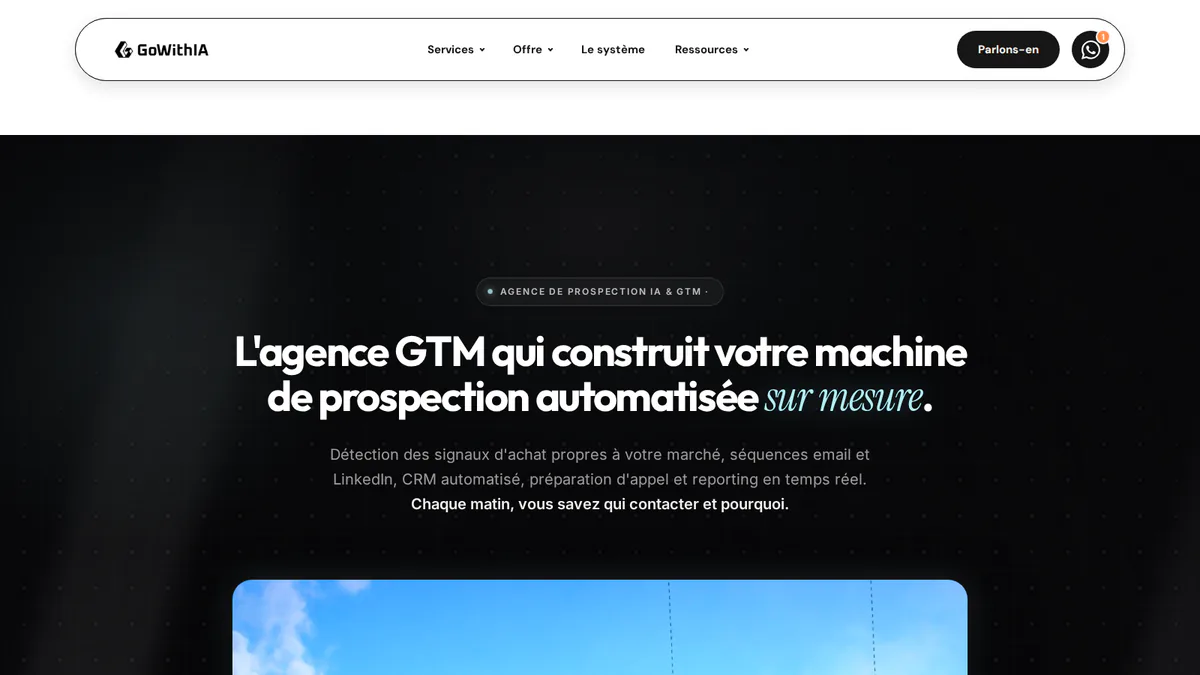 Page d'accueil de Gowithia