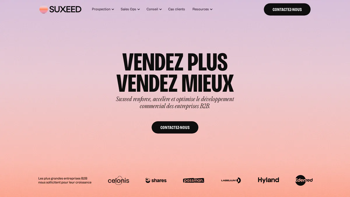 Page d'accueil de Suxeed