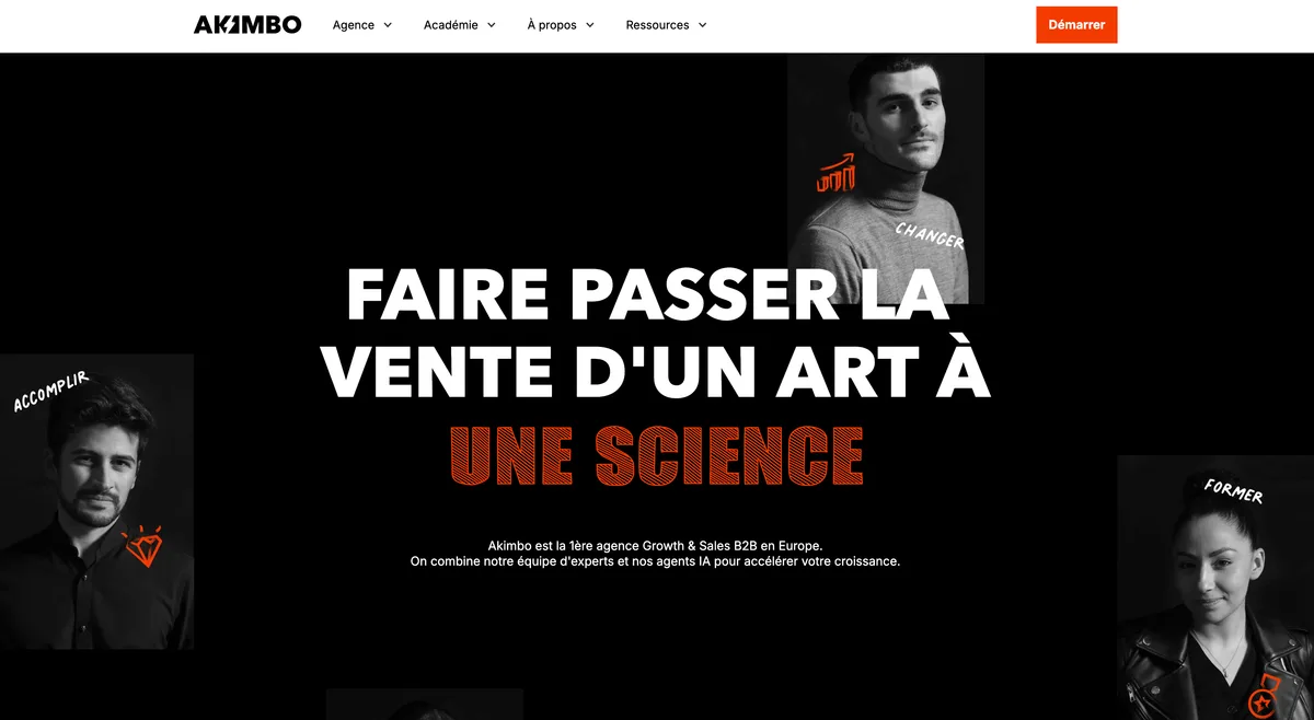 Page d'accueil d'Akimbo